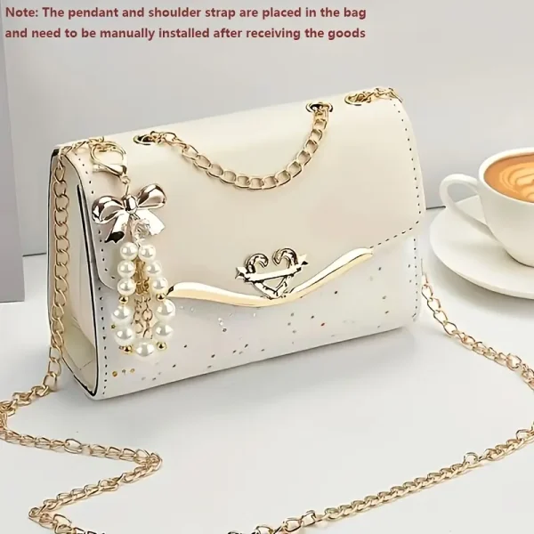 Chic Mini Shoulder Bag with Sparkling - Image 2