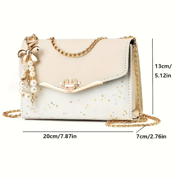 Chic Mini Shoulder Bag with Sparkling - Image 3